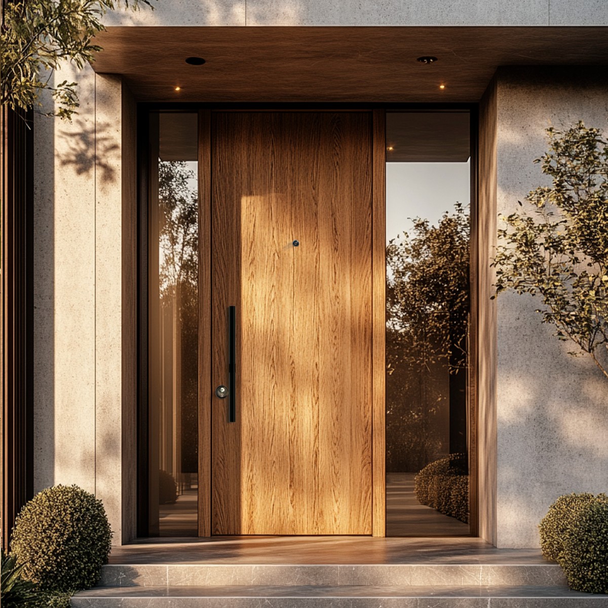 Puerta Blindada Roble + Lacada modelo a elegir