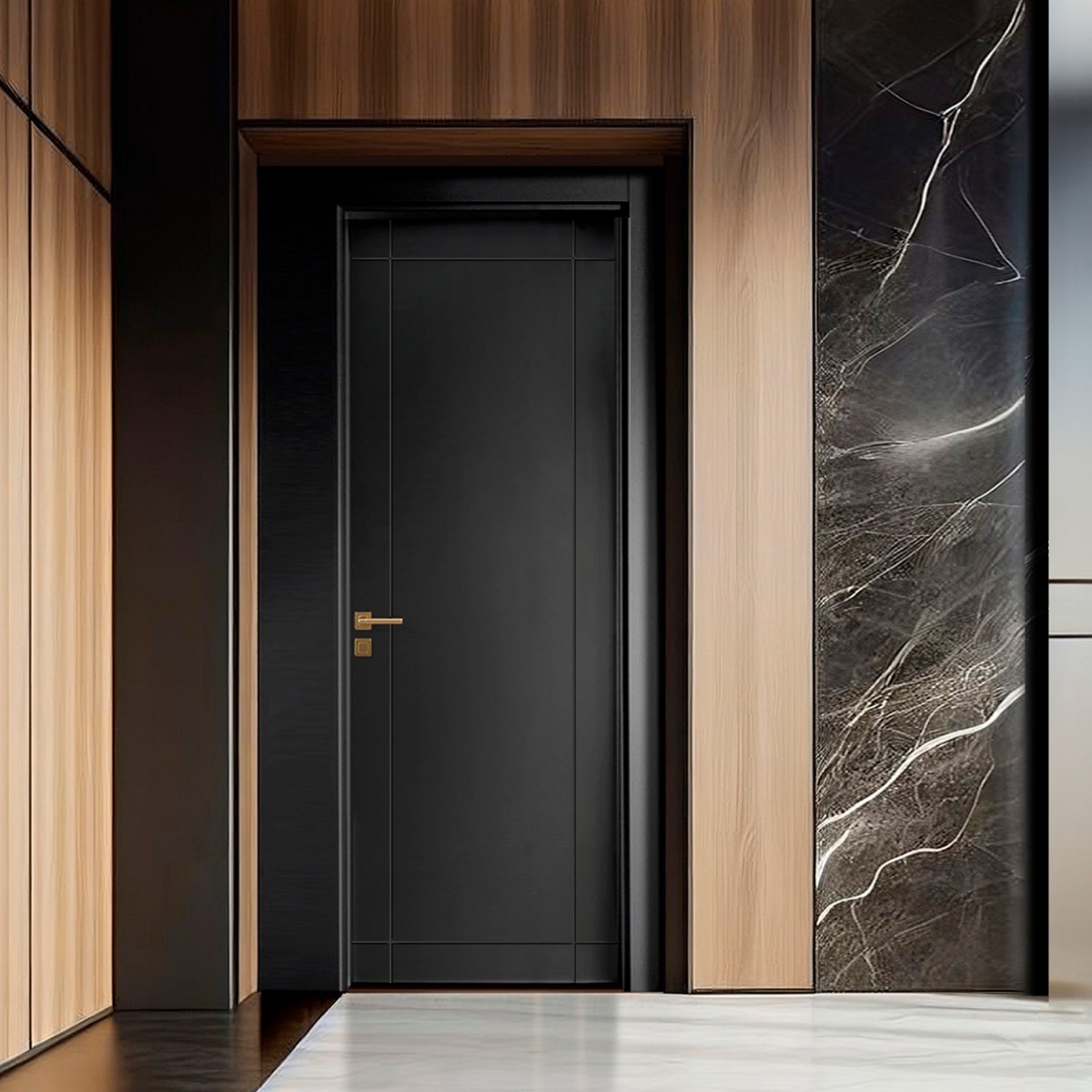 Puerta Interior Gris Modelo Milán