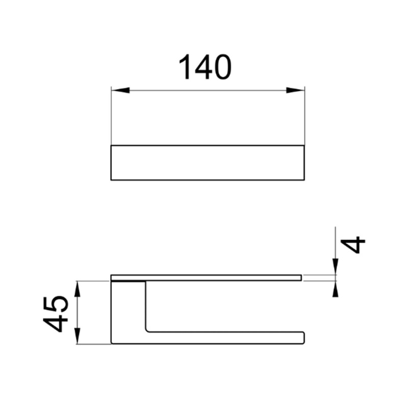 Manilla de placa horizontal con...
