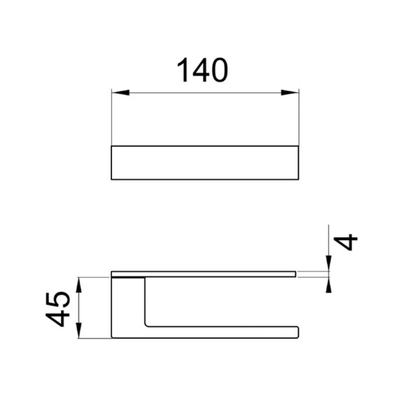 Manilla de placa horizontal (In)finito DND Handles