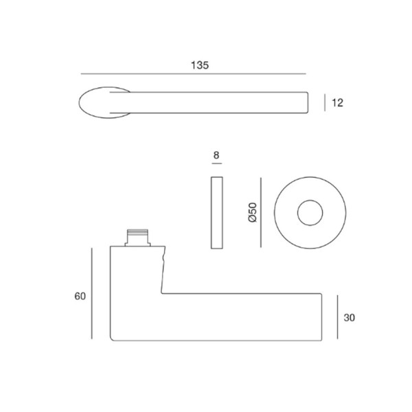 DYNAMIC - Jgo de manillas macizas de roseta redonda y... 2