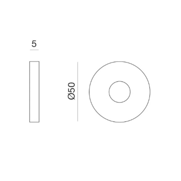 FLOW FINE - Jgo de manillas macizas de roseta redonda Ø50... 2