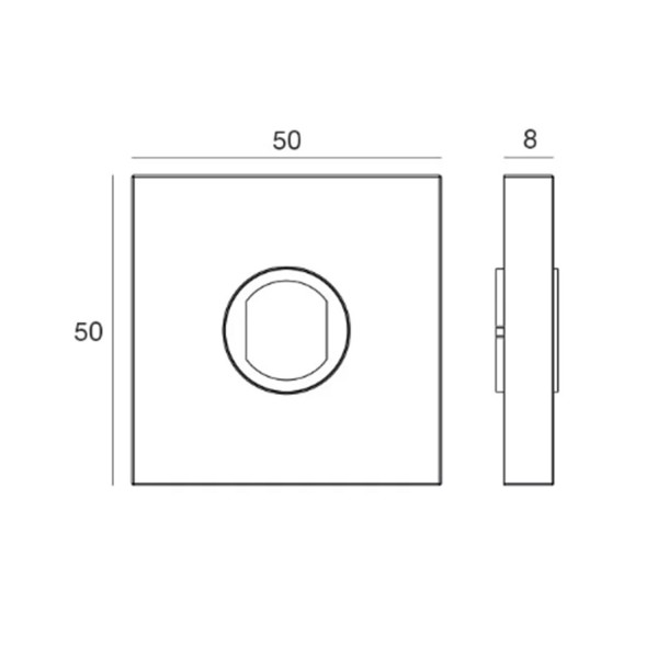 KYOTO - Jgo de manillas macizas de roseta cuadrada y... 2