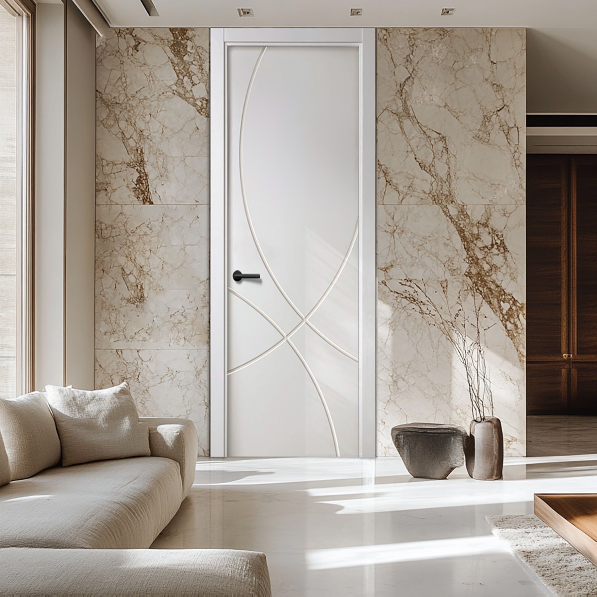 Puerta suelo a techo lacada Barcelona