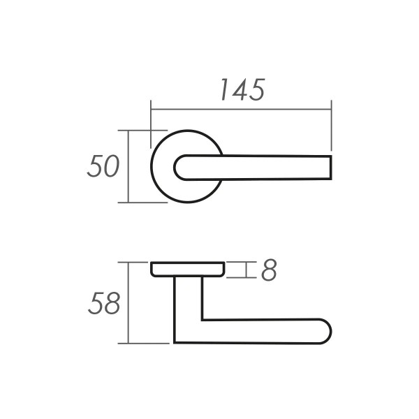 IPNOS - Manillas de roseta redonda de estilo contemporáneo