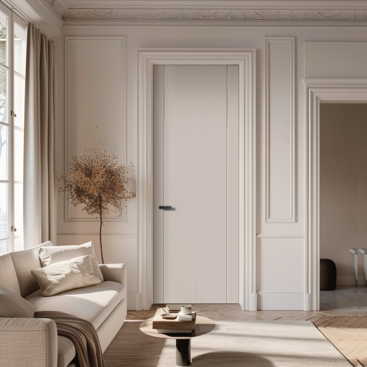 Puerta Interior Blanca Lacada Modelo Cáceres