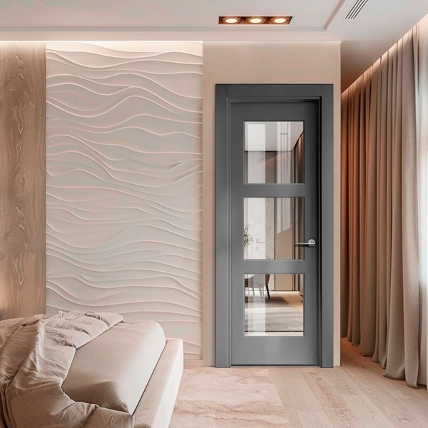 Puerta de Interior Lacada Dogliani vidrio (incluye Cristal)