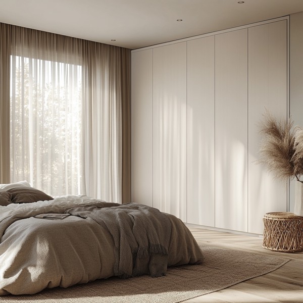 Puerta abatible de armario lacado Liso