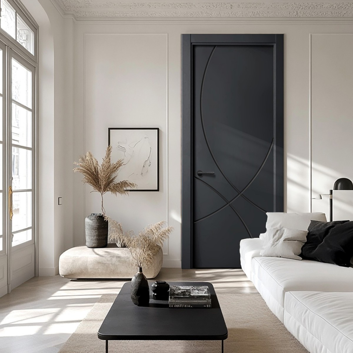 Puerta Interior Gris Modelo Barcelona