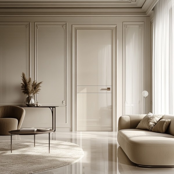 Puerta Interior Blanca Lacada Modelo Valencia