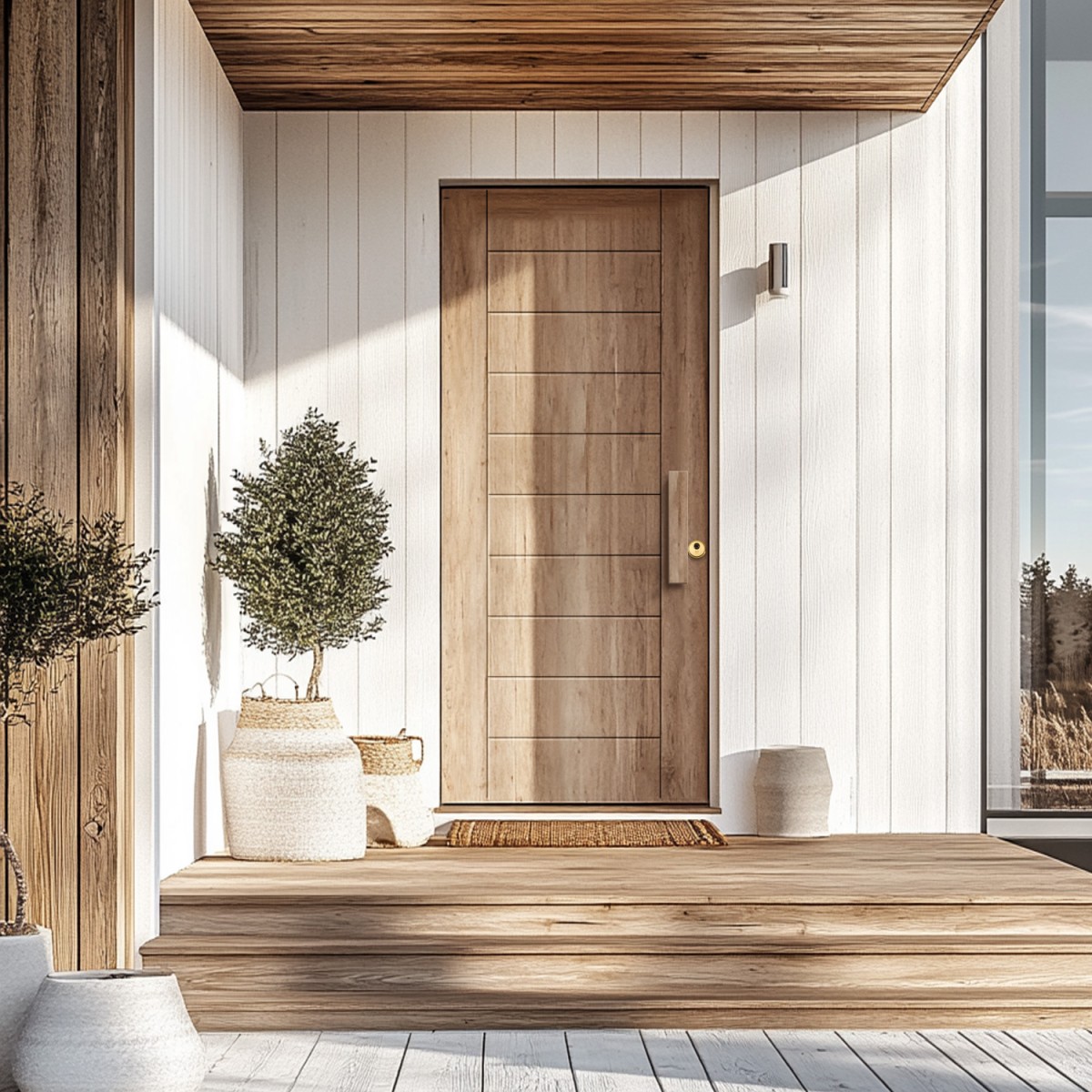 Puerta exterior madera Alba