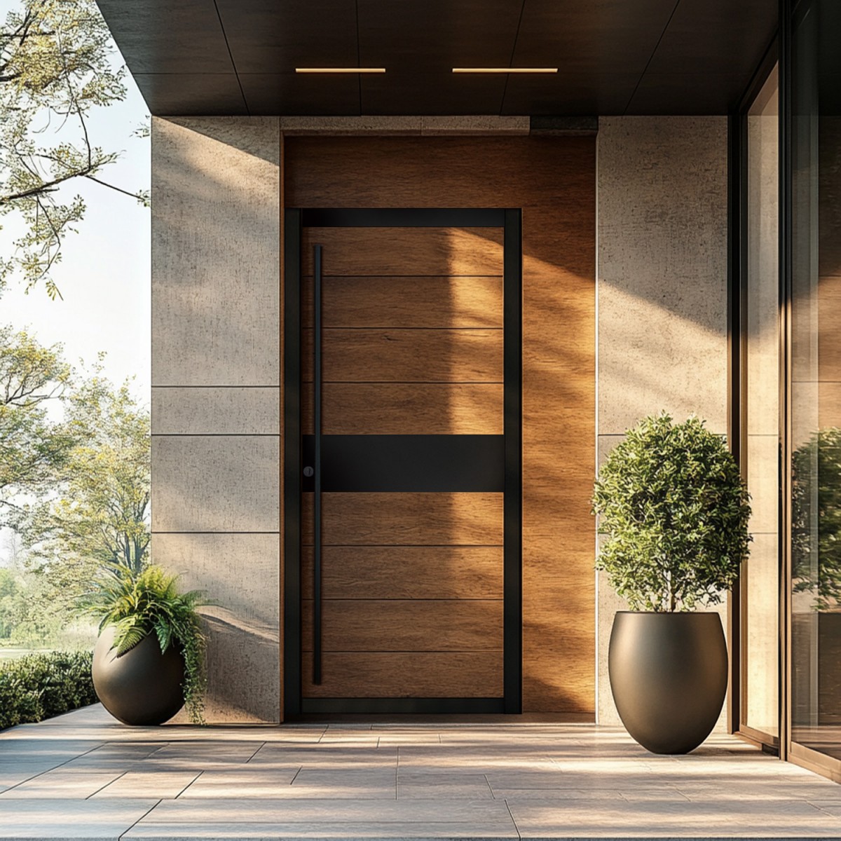 Puerta exterior madera Aura