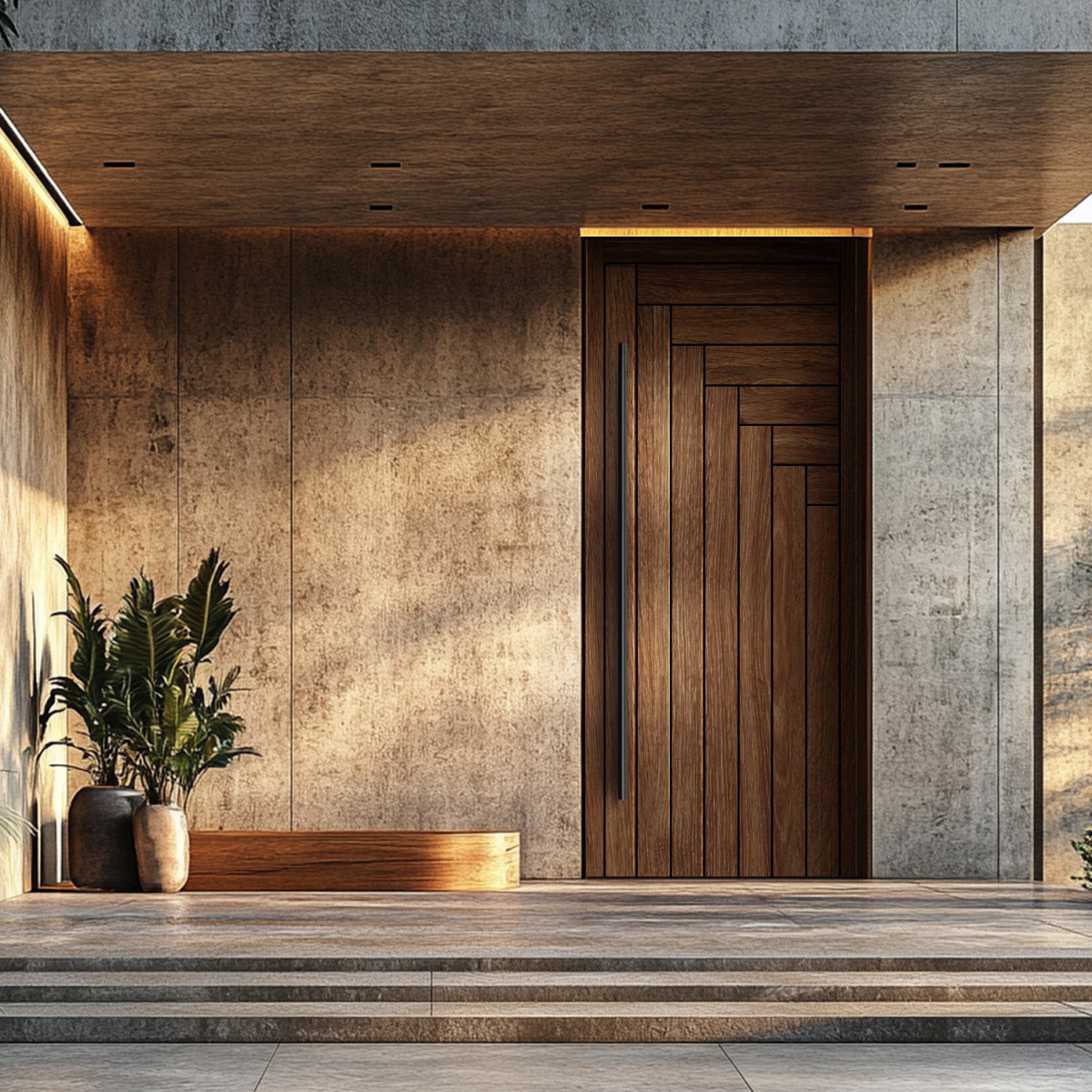 Puerta exterior madera Vega