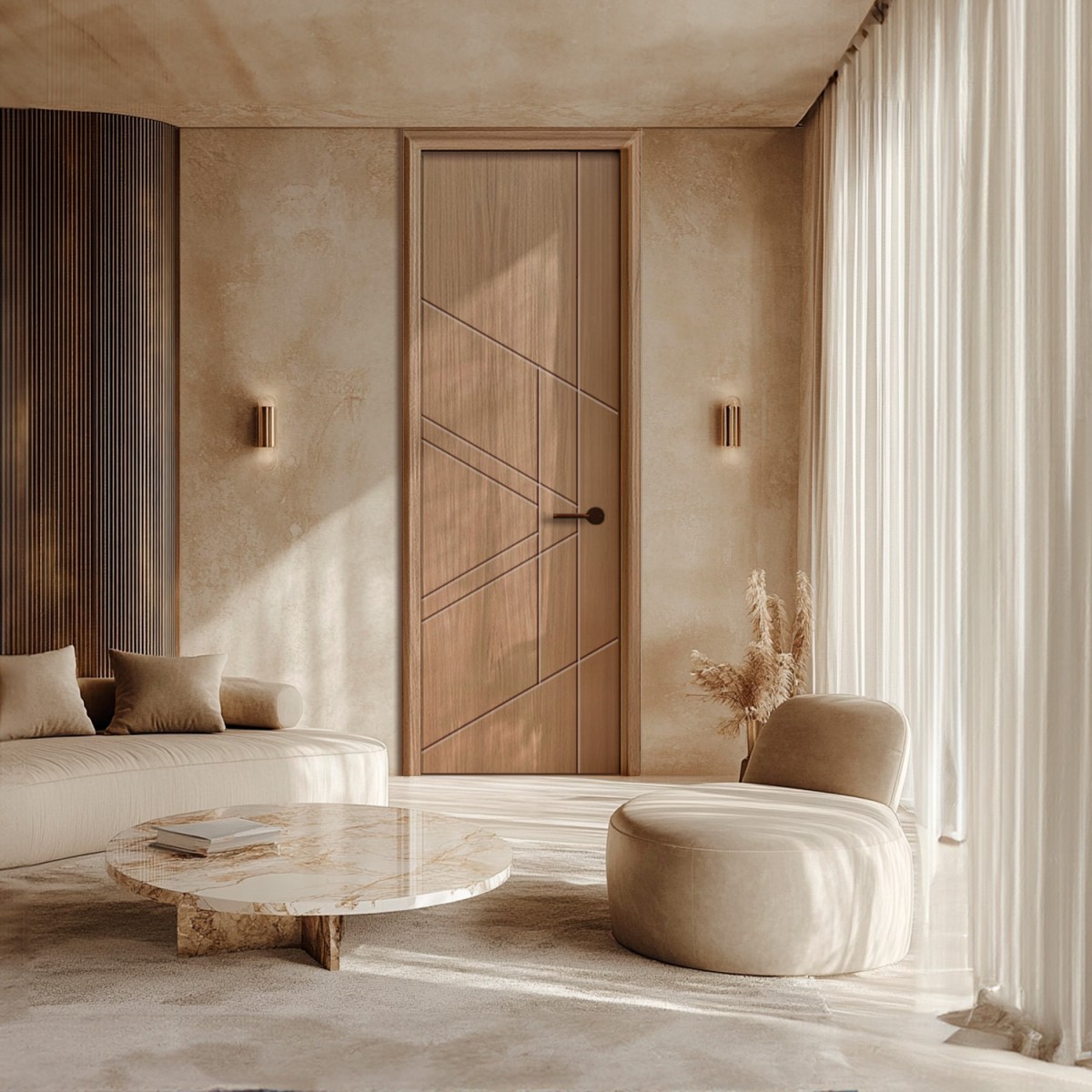 Puerta suelo a techo madera Naomi