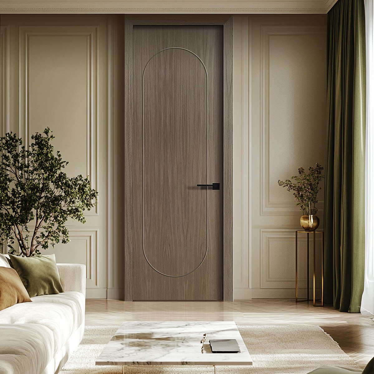 Puerta suelo a techo madera Redo