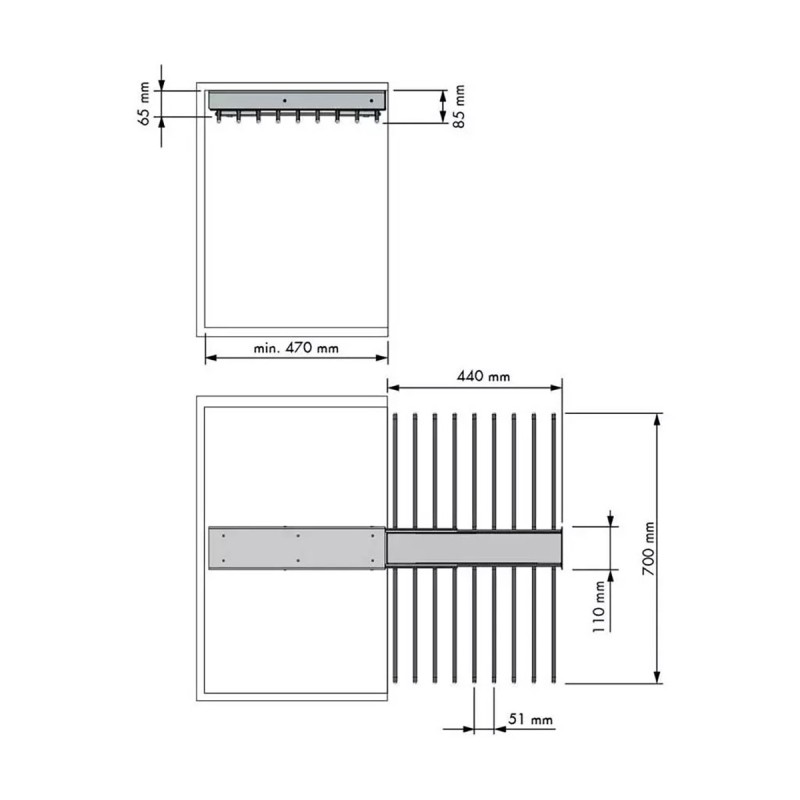 Pantalonero doble de fijación - Linea...