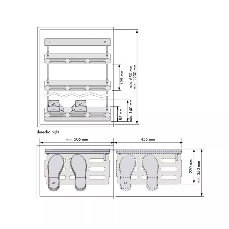 Bastidor para zapatero - linea chic