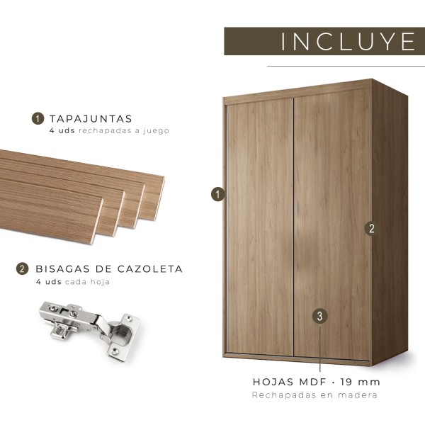 Puerta de armario madera abatible Lisa