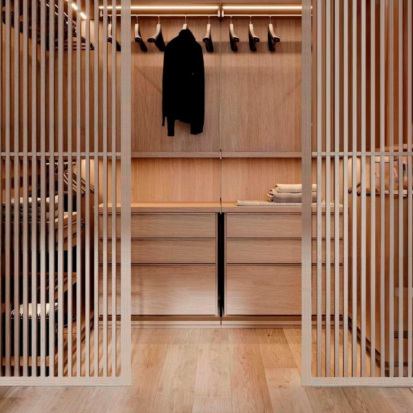 Puerta Corredera hasta el Techo de Madera sin cristal Unike 2