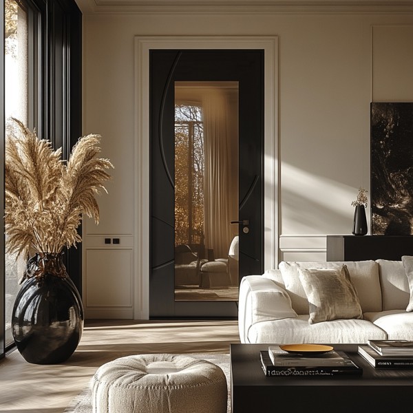 Puerta de Interior con Cristal Lacada Barcelona V 2