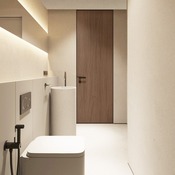 Puerta Oculta hasta el Techo de Madera - Lisa