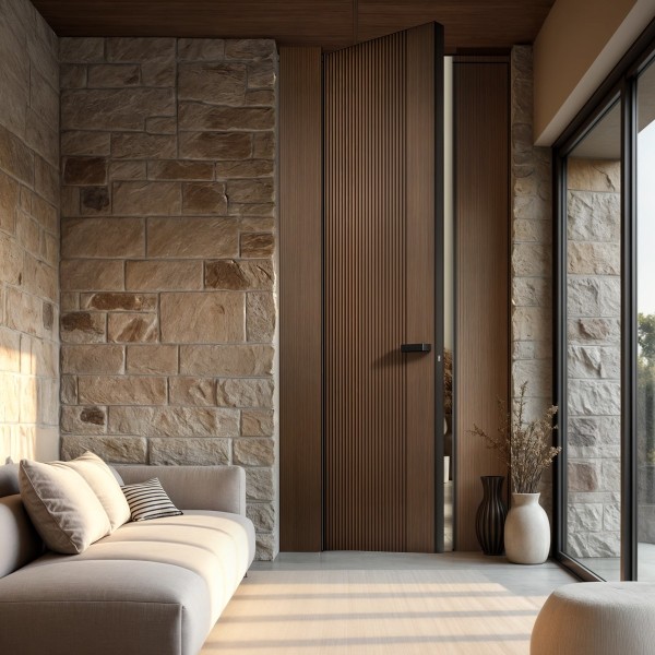 Puerta suelo a techo enrasada a tapeta modelo Azahar