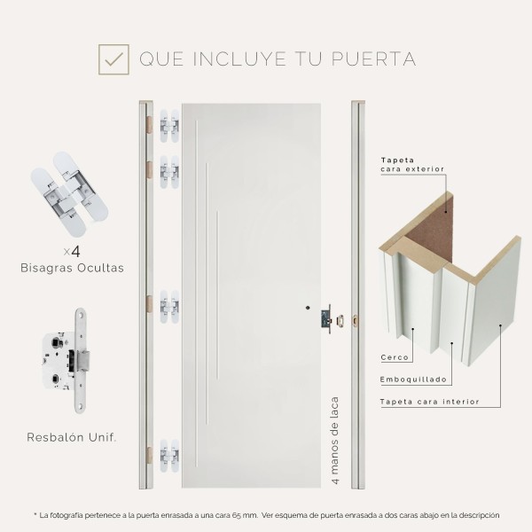Puerta hasta el Techo Enrasada a Tapeta Lacada - Límite
