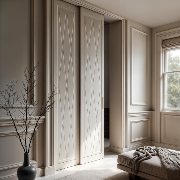 Puerta Corredera hasta el Techo Lacada Rombo