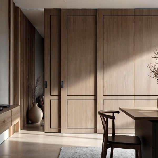 Puerta Corredera hasta el Techo Roble Kayu 2