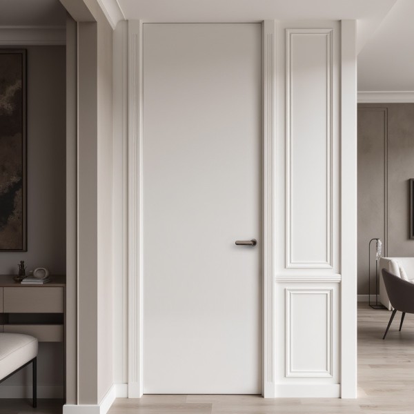 Puerta hasta el techo lacada lisa