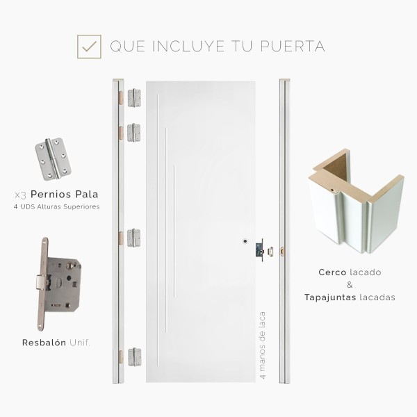 Puerta suelo a techo lacada mod. Gravillea