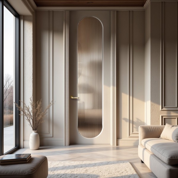 Puerta suelo a techo lacada Redo vidriera 2