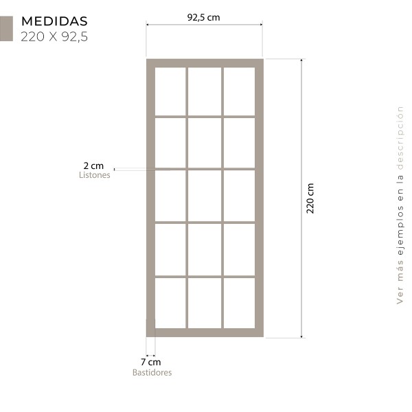 Puerta japonesa corredera de madera hasta el techo Fénix