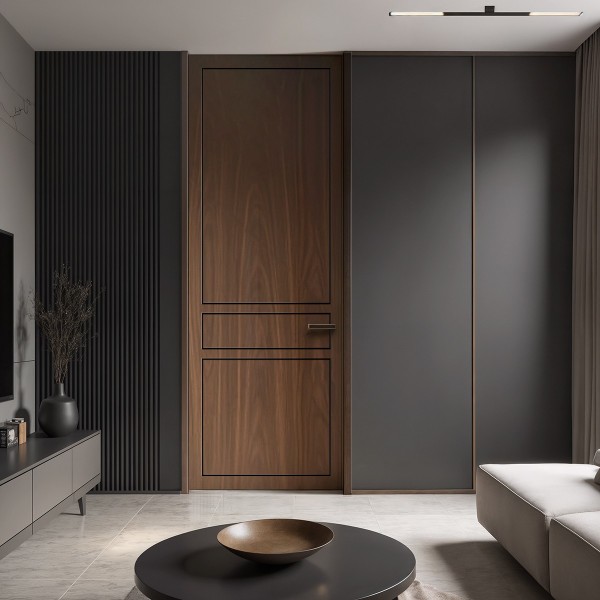 Puerta suelo a techo madera Sirio