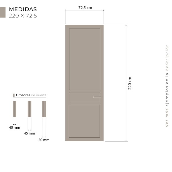 Puerta suelo a techo madera Sirio