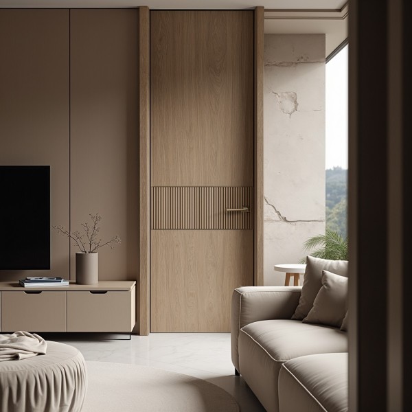 Puerta suelo a techo madera Maiko