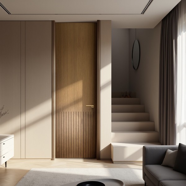 Puerta suelo a techo madera Luminara