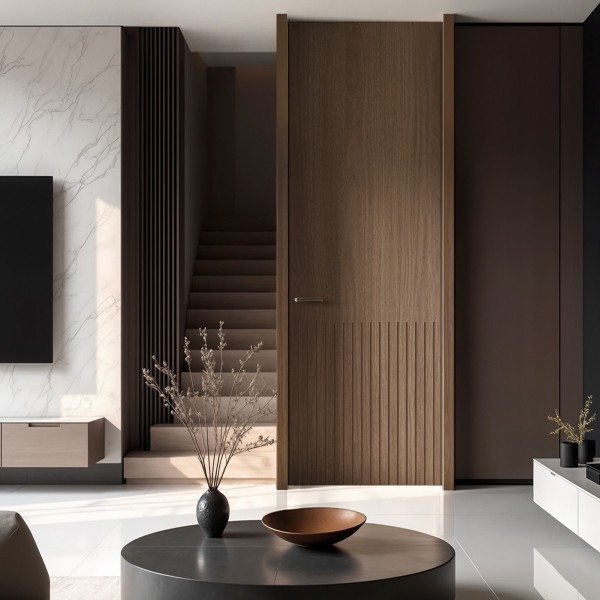 Puerta suelo a techo madera Luminara