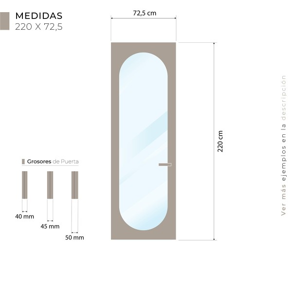 Puerta suelo a techo lacada Redo vidriera
