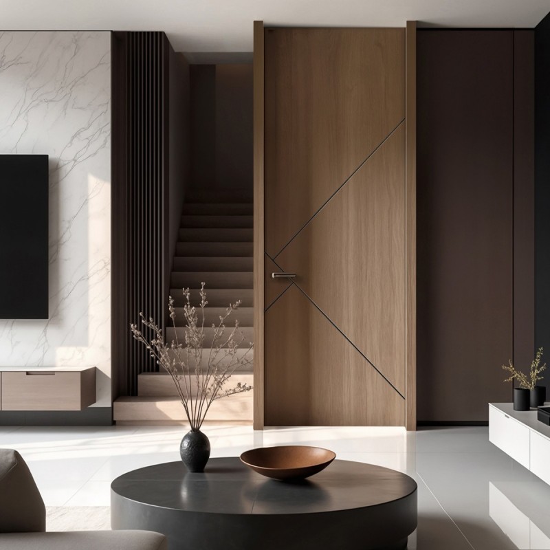 Puerta suelo a techo madera Xake