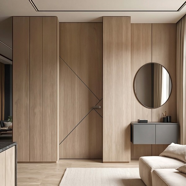 Puerta suelo a techo madera Xake