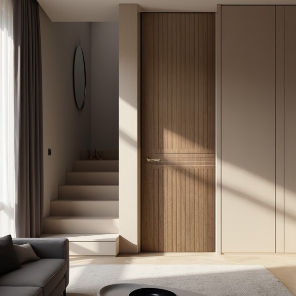 Puerta suelo a techo madera Honey 2