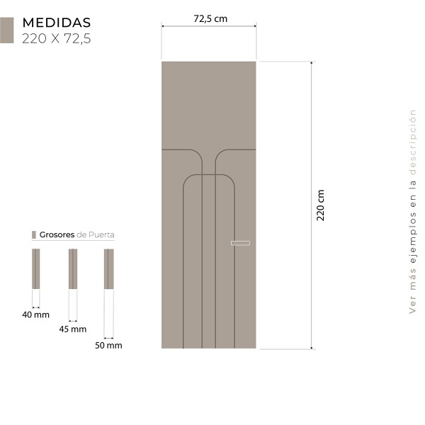 Puerta suelo a techo lacada Artax
