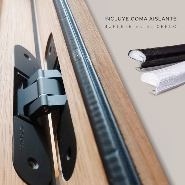 Puerta suelo a techo madera Dubai vidriera