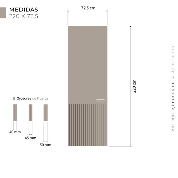 Puerta hasta el Techo Enrasada a Tapeta Lacada - Luminara