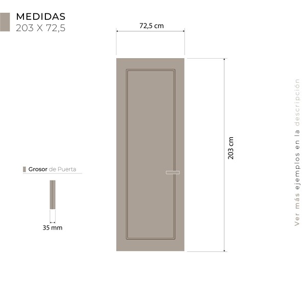 Puerta Interior Blanca Modelo Alma