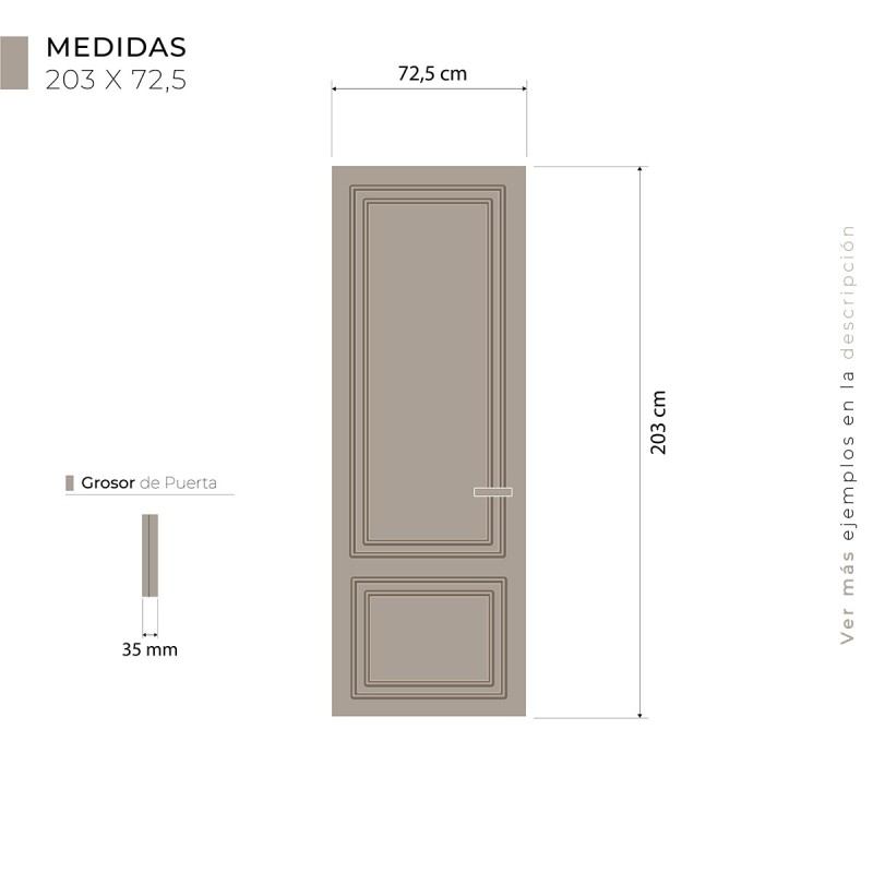 Puerta Interior Blanca Modelo Danira