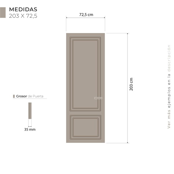 Puerta Interior Blanca Modelo Danira