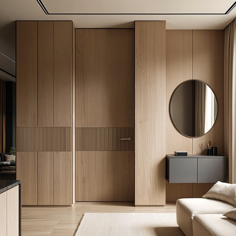 Puerta suelo a techo madera Maiko