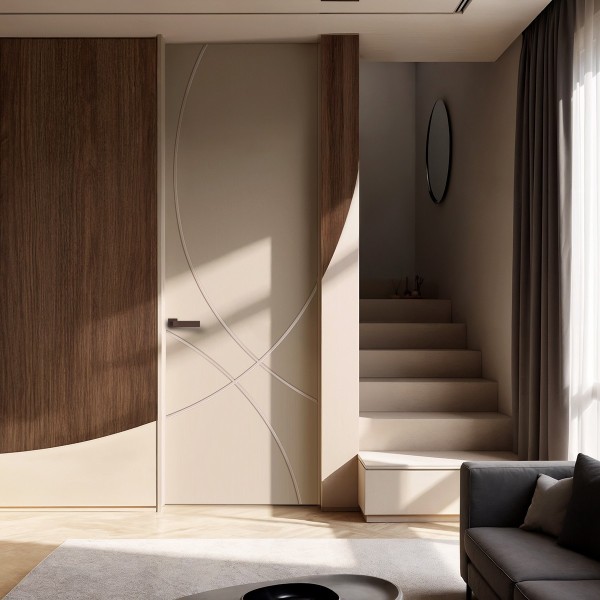 Puerta suelo a techo lacada modelo Barcelona